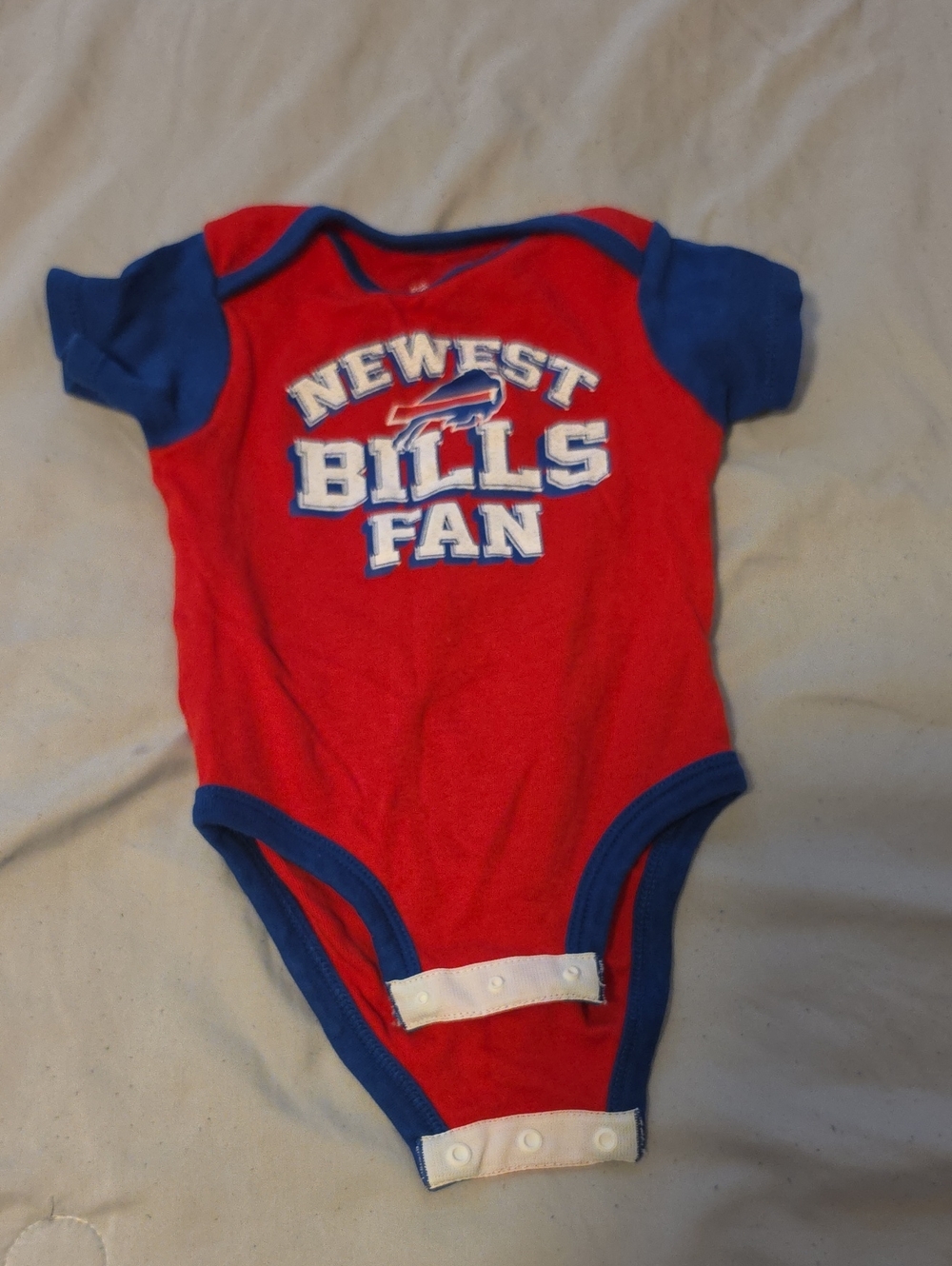 NFL Red Infant One-Piece Bodysuit with Blue Trim